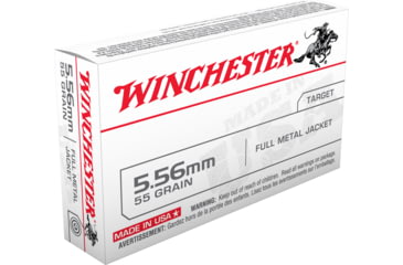 opplanet winchester 5 56x45mm nato 55 grain full metal jacket brass cased centerfire rifle ammo 20 rounds q3131ky main