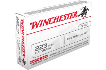 opplanet winchester ammo usa223r3 usa 223 rem 62 gr full metal jacket fmj 20 bx 50 cs