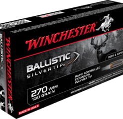 opplanet winchester ballistic silvertip 270 winchester short magnum 130 grain fragmenting polymer tip brass cased centerfire rifle ammo 20 rounds sbst2705 main