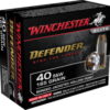 opplanet winchester defender handgun 40 s w 165 grain bonded jacketed hollow point centerfire pistol ammo 20 rounds s40swpdb main