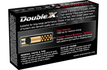 opplanet winchester double x 12 gauge 9 pellets 2 75in centerfire shotgun buckshot ammo 5 rounds sb1200 main 1