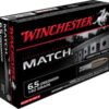 opplanet winchester match 6 5 creedmoor 140 grain boat tail hollow point centerfire rifle ammo 20 rounds s65cm main