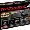 opplanet winchester partition gold 12 gauge 385 grain 3in centerfire shotgun slug ammo 5 rounds ssp123 main