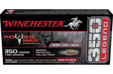 opplanet winchester power max bonded 350 legend 160 grain bonded rapid expansion protected hollow point centerfire rifle ammo 20 rounds x3501bp main 1