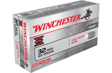 opplanet winchester super x handgun 32 s w 85 grain lead round nose brass cased centerfire pistol ammo 50 rounds x32swp main