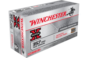 opplanet winchester super x handgun 357 magnum 125 grain jacketed hollow point centerfire pistol ammo 50 rounds x3576p main