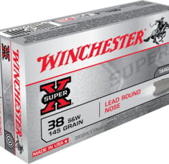 opplanet winchester super x handgun 38 special 145 grain lead round nose brass cased centerfire pistol ammo 50 rounds x38swp main