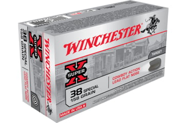opplanet winchester super x handgun 38 special 158 grain lead flat nose centerfire pistol ammo 50 rounds usa38cb main