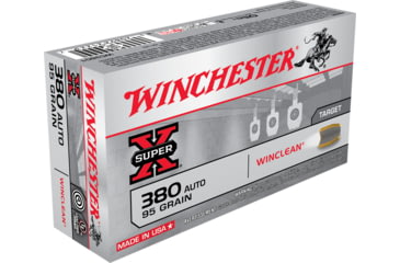 opplanet winchester super x handgun 380 acp 95 grain winclean enclosed base brass cased centerfire pistol ammo 50 rounds wc3801 main