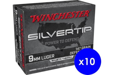 opplanet winchester super x handgun 9mm luger 147 grain silvertip jacketed hollow point centerfire pistol ammo 200 rounds main
