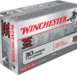 opplanet winchester super x rifle 30 carbine 110 grain hollow soft point centerfire rifle ammo 50 rounds x30m1 main