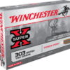opplanet winchester super x rifle 303 british 180 grain power point brass cased centerfire rifle ammo 20 rounds x303b1 main