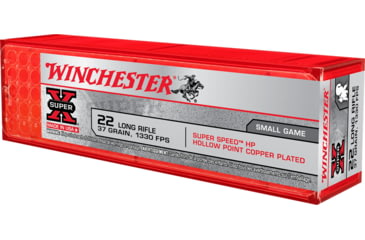 opplanet winchester super x rimfire 22 long rifle 37 grain copper plated hollow point rimfire ammo 100 rounds x22lrhss1 main