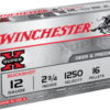 opplanet winchester super x shotshell 12 gauge 16 pellets 2 75in centerfire shotgun buckshot ammo 5 rounds xb121 main