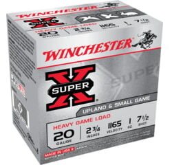 opplanet winchester super x shotshell 20 gauge 1 oz 2 75in centerfire shotgun ammo 25 rounds xu20h7 main