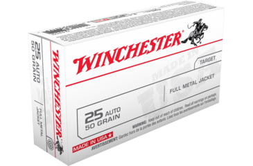 opplanet winchester usa handgun 25 acp 50 grain full metal jacket centerfire pistol ammo 50 rounds q4203 main