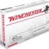 opplanet winchester usa handgun 40 s w 180 grain full metal jacket brass cased centerfire pistol ammo 50 rounds q4238 main