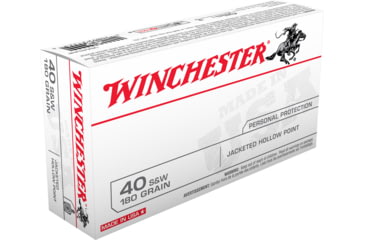 opplanet winchester usa handgun 40 s w 180 grain jacketed hollow point brass cased centerfire pistol ammo 50 rounds usa40jhp main