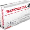 opplanet winchester usa handgun 44 magnum 240 grain jacketed soft point brass cased centerfire pistol ammo 50 rounds q4240 main