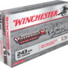 opplanet winchester varmint x rifle lead free 243 winchester 55 grain zink core hollow point centerfire rifle ammo 20 rounds x243plf main